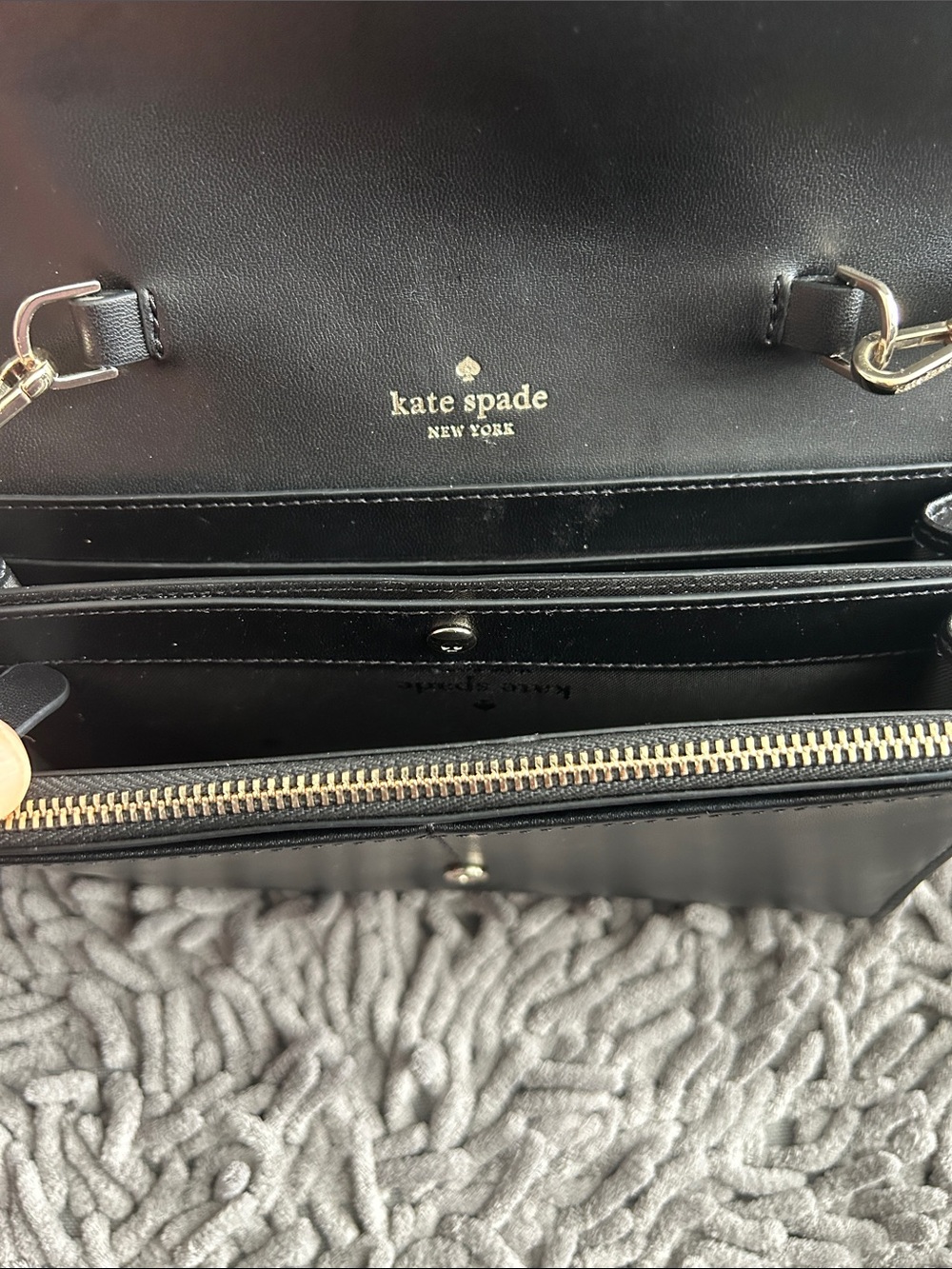kate spade Black Leather Crossbody Wallet Bag - Picture 3 of 3